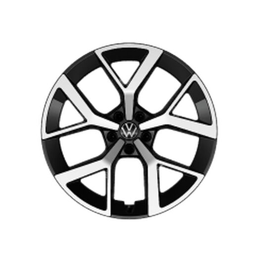 Obręcze aluminiowe Zwickau 8J x 20, czarne polerowane, opony 215/45 R20
