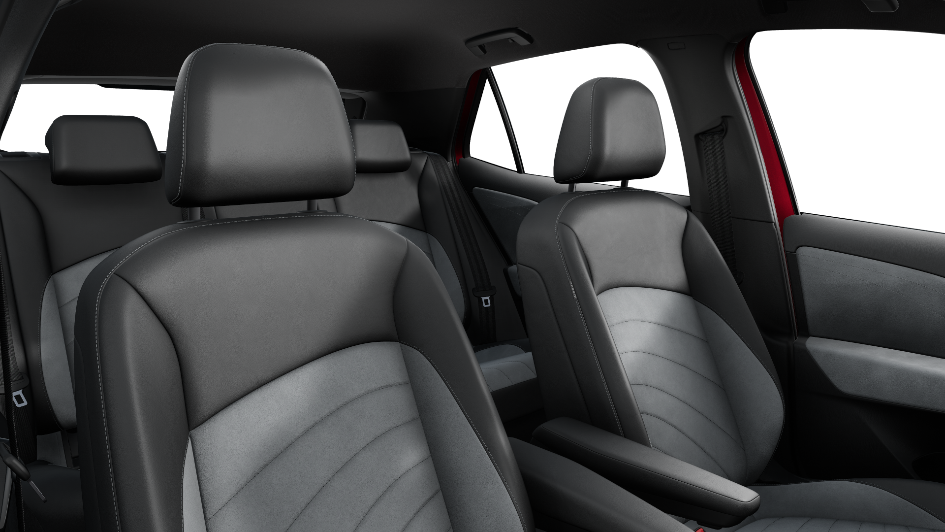 Tapicerka Dusty szaro-czarna z czarnymi elementami wykończenia